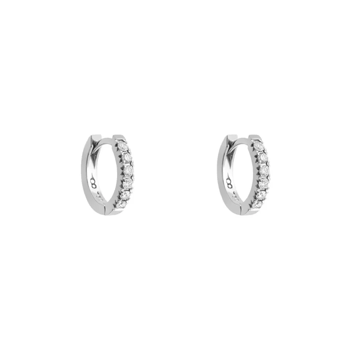 Argola Diamantes em Ouro Branco 18K - Image 3