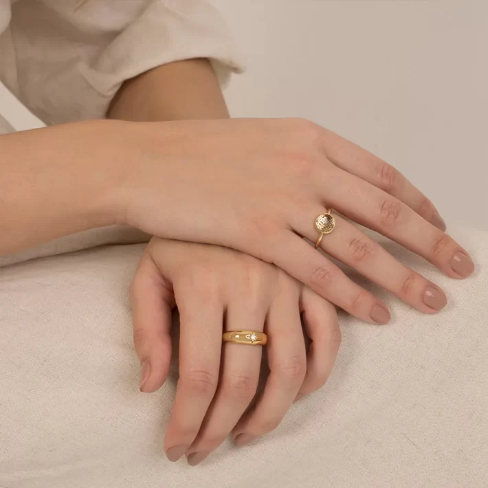 Anel Vega com Diamante em Ouro Amarelo 18K - Image 7
