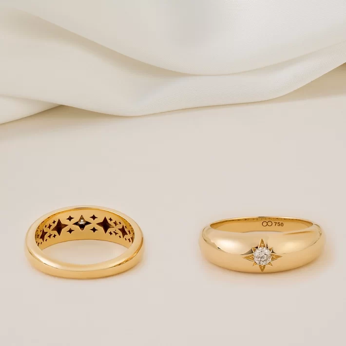 Anel Vega com Diamante em Ouro Amarelo 18K - Image 3