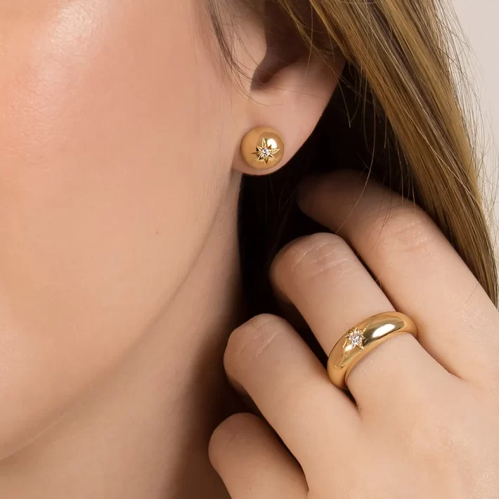 Anel Vega com Diamante em Ouro Amarelo 18K - Image 6
