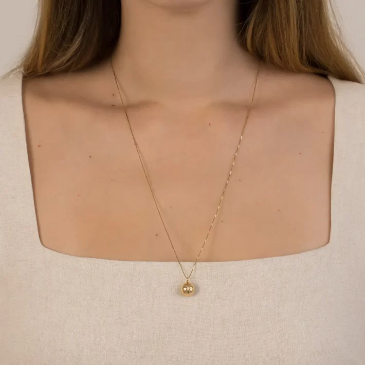 Colar Vega com Diamante e Quartzo em Ouro Amarelo 18K - Image 5
