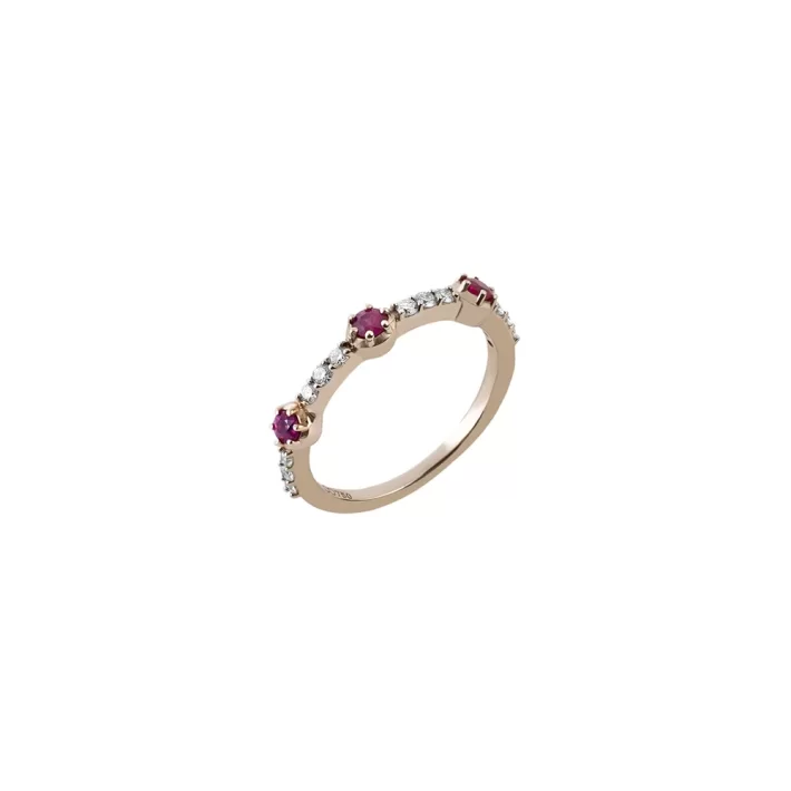anel rubis diamantes
