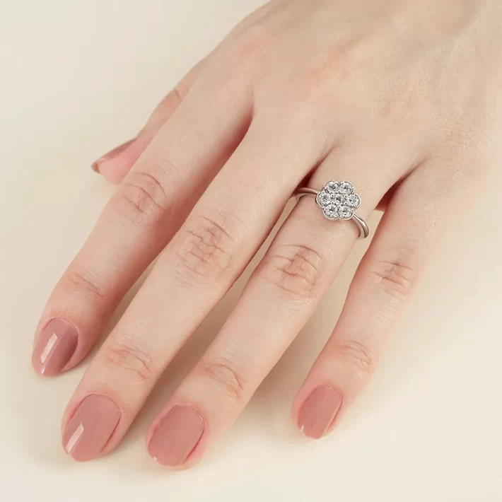 Anel Poppy com Topázios em Ouro Branco 18K - Image 2