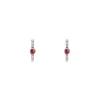 argola pequena com rubis e diamantes