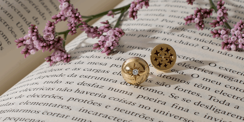 brinco ouro amarelo diamante joia atemporal