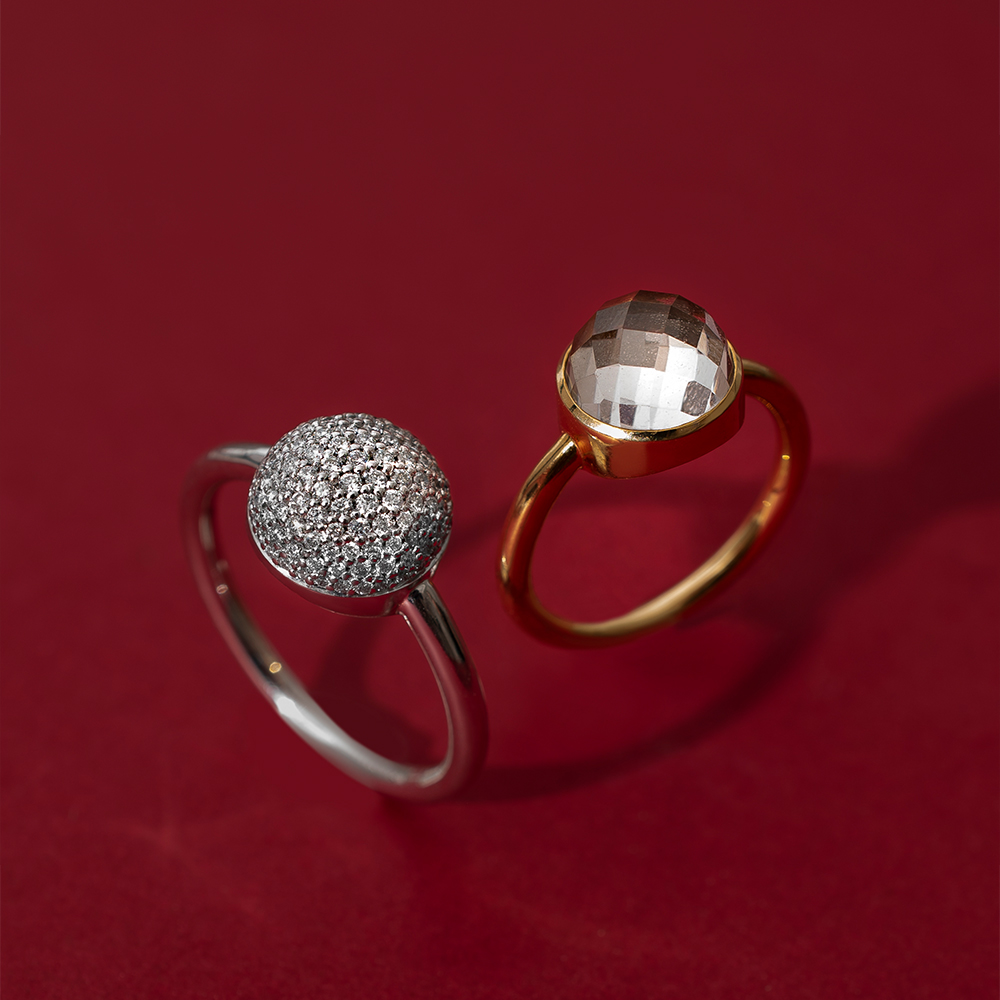 Anel Vega com Quartzo em Ouro Amarelo 18K - Imagem 6