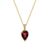 colar com pingente de rodolita com diamantes